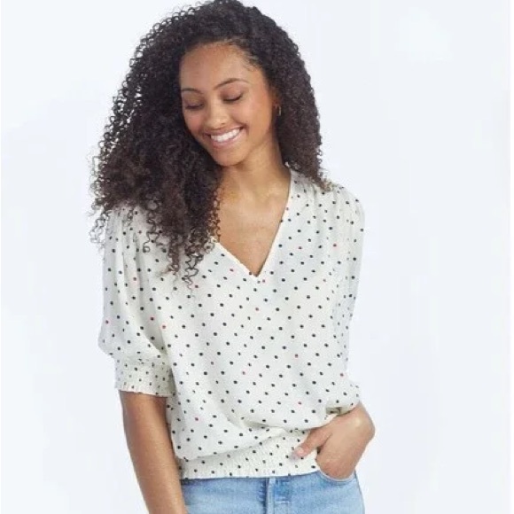 SUMMERSALT Polka Dot Top  Short sleeve. small - Picture 1 of 6